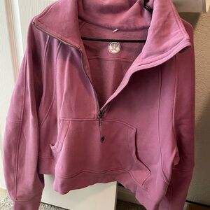 Scuba Funnel Neck Half- Zip- Velvet Dust M/L